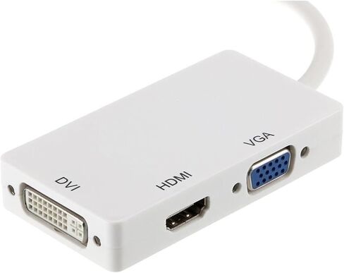 Displayport DP to DVI V/GA HDMI-Compatible Converter Adapter Cable for I>oni>tor TV(White) in Saudi Arabia