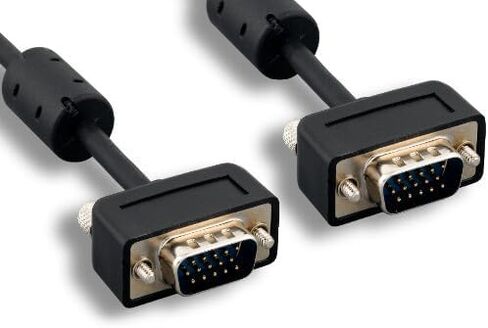 25ft Slim SVGA HD15 Video Cable 15Pin Male/Male EMI/RFI Filter PC Display in Saudi Arabia