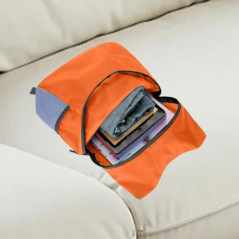 حقيبة ظهر خفيفة الوزن للسفر Daypack مع جيب شبكي جانبي حقيبة حمل مدمجة للنساء والرجال والمشي لمسافات طويلة قطعة واحدة (أسود) in Saudi Arabia