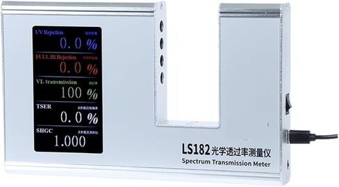 جهاز اختبار الصبغة LS182 لنقل الضوء بالطاقة الشمسية 365 نانومتر UVT 940 نانومتر IRT وVLT SHGC عملية بسيطة عالية الدقة مع معايرة تلقائية in Saudi Arabia