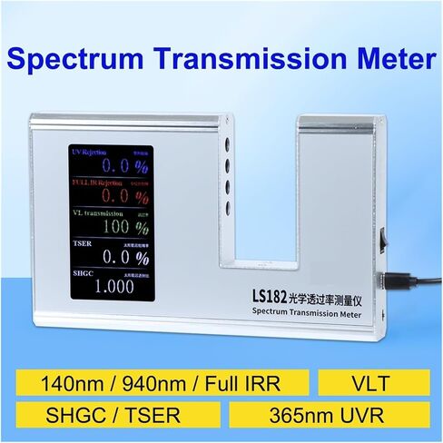جهاز اختبار الصبغة LS182 لنقل الضوء بالطاقة الشمسية 365 نانومتر UVT 940 نانومتر IRT وVLT SHGC عملية بسيطة عالية الدقة مع معايرة تلقائية in Saudi Arabia