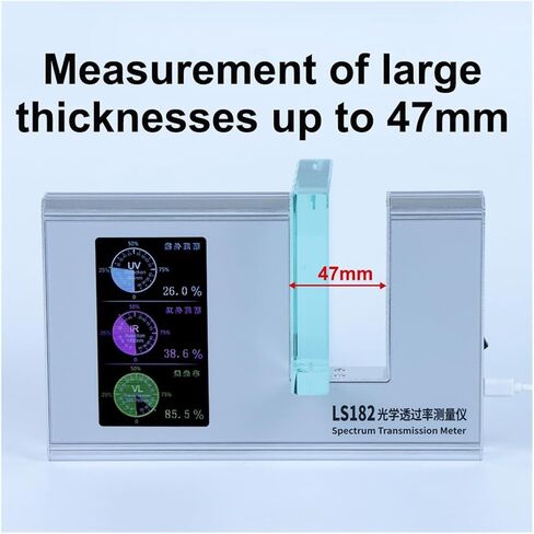 جهاز اختبار الصبغة LS182 لنقل الضوء بالطاقة الشمسية 365 نانومتر UVT 940 نانومتر IRT وVLT SHGC عملية بسيطة عالية الدقة مع معايرة تلقائية in Saudi Arabia