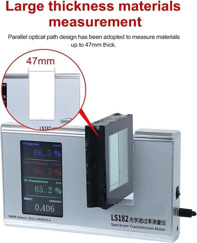جهاز اختبار الصبغة LS182 لنقل الضوء بالطاقة الشمسية 365 نانومتر UVT 940 نانومتر IRT وVLT SHGC عملية بسيطة عالية الدقة مع معايرة تلقائية in Saudi Arabia