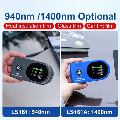 مقياس لون النافذة ترقية نقل الفيلم الشمسي 940nm 1400nm IR UV VLT فاحص LS161 LS161A مع المعايرة التلقائية (LS161(940nm)) in Saudi Arabia