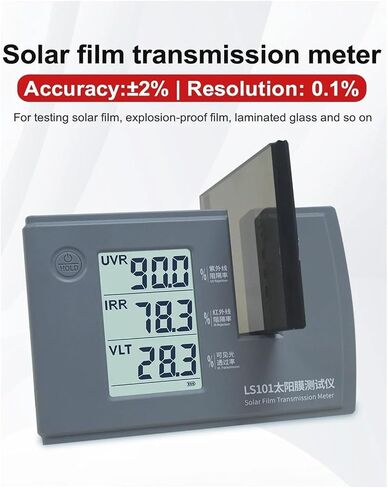 LS101 Window Tint Transmission Meter IR UV Visible Light Transmittance Detection Solar Film Tester with Automatic Calibration in Saudi Arabia