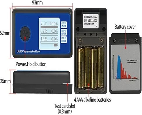LS160A Solar Film Transmission Meter Tint for 1400nm IR Transmittance with Automatic Calibration in Saudi Arabia