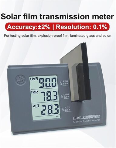 Solar Film Tester Window Tint Measurement Device LS101 20mm Measuring Thickness Simple Operation UV 365nm and IR 940nm VLT Stick with Automatic Calibration in Saudi Arabia