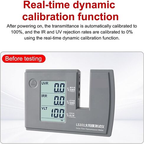 Solar Film Tester Window Tint Measurement Device LS101 20mm Measuring Thickness Simple Operation UV 365nm and IR 940nm VLT Stick with Automatic Calibration in Saudi Arabia
