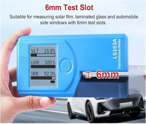 نافذة السيارة تينت متر اختبار الفيلم الشمسي VLT شاشة قابلة للتدوير للسيارات LS163 LS163A مع المعايرة التلقائية (LS163A) in Kuwait