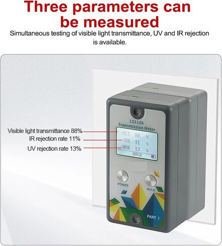 Window Solar Film Meter LS110A Split UV 365nm and IR 940nm VLT Stick-Film Glass Parallel Optical Path Stable with Automatic Calibration in Saudi Arabia
