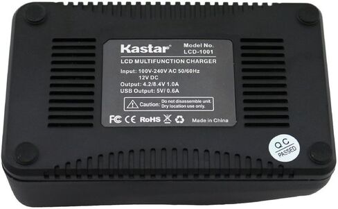 Kastar LCD Fast Charger Kit for Samsung SB-L110 SB-L220 and Samsung SC-D101 SC-D103 SC-D107 SC-D130 SC-D180 SC-D23 SC-D230 SC-D24 SC-D27 SC-D6040 SC-D6550 SC-D67 SC-D77 DuoCam SC-D6040 Medion MD80566 in Saudi Arabia