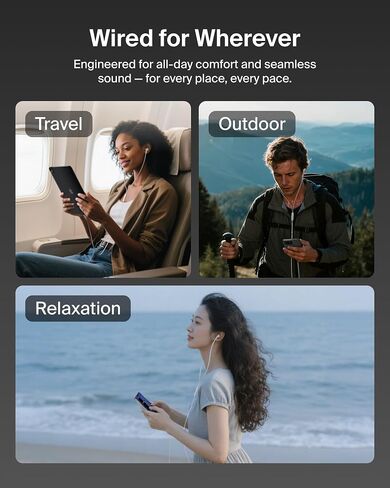 سماعات أذن Belkin SoundForm النشطة المانعة للضوضاء السلكية مع موصل USB C، وتصنيف IPX5، وسماعات داخل الأذن مع ميكروفون لهاتف iPhone 17/16/15، وiPad mini، وGalaxy S25، وGoogle Pixel 10، والمزيد - أسود in Saudi Arabia