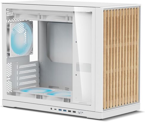 حافظة الكمبيوتر Shiny Snake G600 MFF مع شاشة جانبية مقاس 11.3 بوصة - اللوحة الأم M-ATX/Mini-ITX - 120/240/280/360 AIO + مشعاع 170 مم + متوافق مع وحدة معالجة الرسومات 400 مم - زجاج مقسى + ما يصل إلى 7 مراوح تبريد، أبيض البتولا in Kuwait