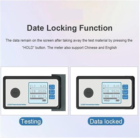 Solar Film Transmission Meter LS160 Test Window Tint with UV IR Rejection Visible Transmittance Uv Light with Automatic Calibration(LS160) in Saudi Arabia