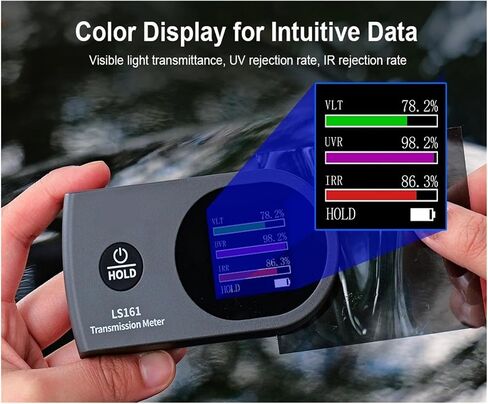 Tint Meter Window Film Tester VLT 365nm UV IR Transmission LS161 LS161A for Cars with Automatic Calibration(LS161A) in Kuwait