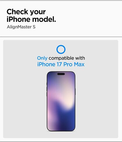 Spigen AlignMaster S واقي شاشة زجاجي مقوى لهاتف iPhone 17 Pro Max [3 عبوات] in Saudi Arabia