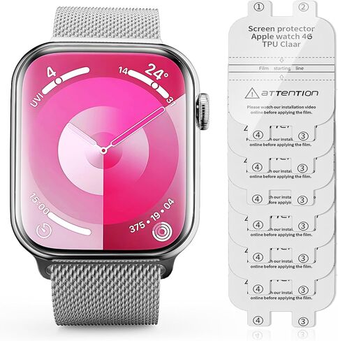 7 عبوات لواقي شاشة Apple Watch Series 10 مقاس 46 ملم in Kuwait