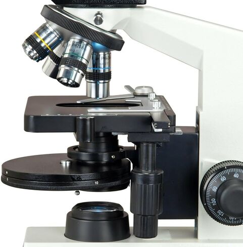 OMAX - Digital 40X-2500X Advanced Oil NA1.25 Darkfield Trinocular Compound LED Microscope + 5.0MP Camera with Measurement, Stitching, Extended Depth Software - M837ZL-A191BD-C50U in Kuwait