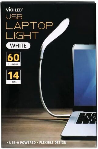 Laptop USB Lamp, Flexible Keyboard Light, Mini USB Light for Laptop (14-LED, 60 Lumens) (White) in Saudi Arabia