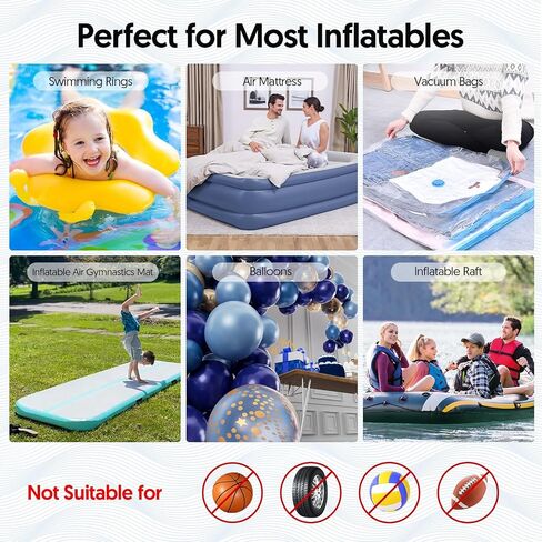 MAACOULD Electric Air Pump for Inflatables: Air Mattress Pump for Balloons Pool Floats Boat for Quick-Fill Inflator/Deflator - 400W 110V AC Inflatable for Gender Reveal Celebration Party Outdoor Home in Saudi Arabia