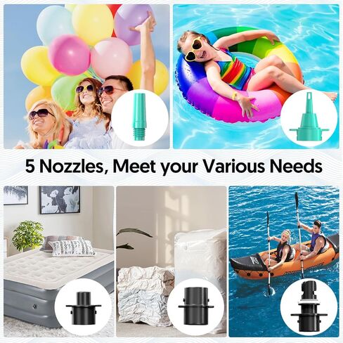 MAACOULD Electric Air Pump for Inflatables: Air Mattress Pump for Balloons Pool Floats Boat for Quick-Fill Inflator/Deflator - 400W 110V AC Inflatable for Gender Reveal Celebration Party Outdoor Home in Saudi Arabia