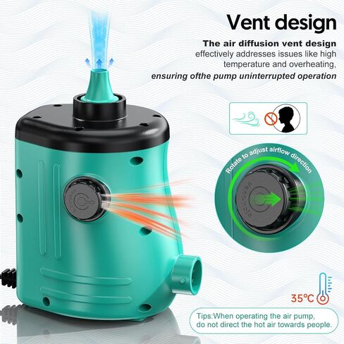 MAACOULD Electric Air Pump for Inflatables: Air Mattress Pump for Balloons Pool Floats Boat for Quick-Fill Inflator/Deflator - 400W 110V AC Inflatable for Gender Reveal Celebration Party Outdoor Home in Saudi Arabia