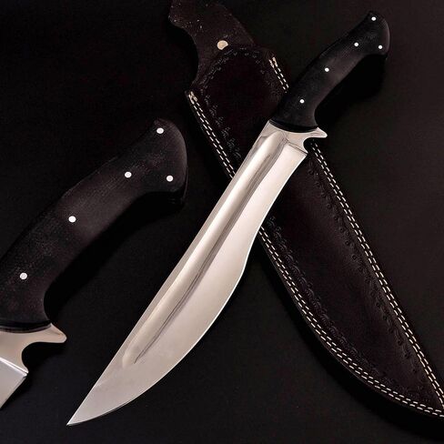 Fixed Blade Knives - Carbon Steel Large Hunting Knife with Sheath Full Tang 17-in in Saudi Arabia