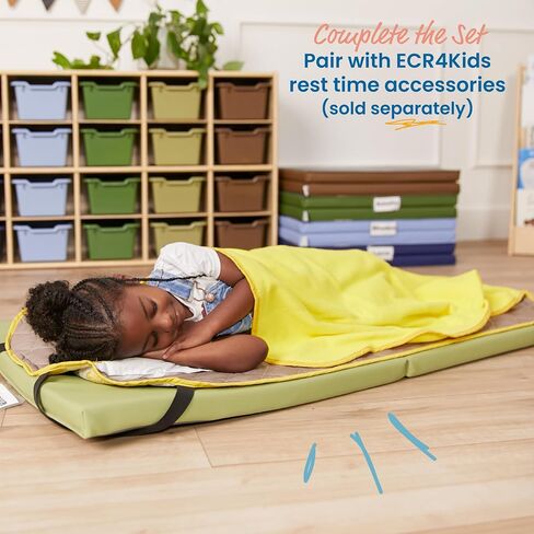 ECR4Kids SoftZone Folding Rainbow Rest Mats, Classroom Furniture, Contemporary, 5-Piece in Saudi Arabia