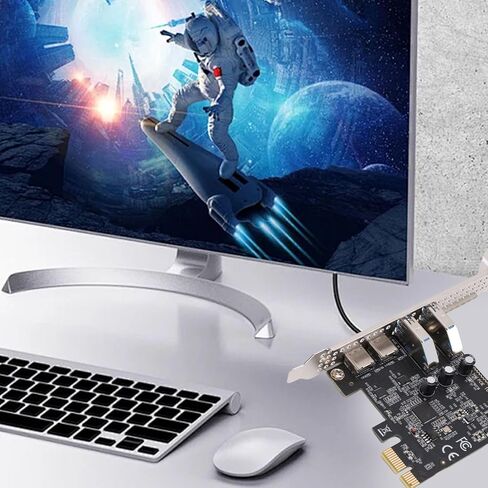 بطاقة توسيع PCIe إلى USB C 3.2 Gen 2، بطاقة PCI E بسرعة 5 جيجابت في الثانية مع محول إضافي للوحة الأمامية USB C، لنظام Linux، OS X، يناسب فتحات PCIe x1، x4، x8، أو x16 in Kuwait