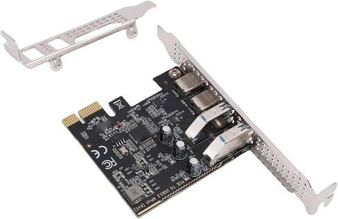 بطاقة توسيع PCIe إلى USB C 3.2 Gen 2، بطاقة PCI E بسرعة 5 جيجابت في الثانية مع محول إضافي للوحة الأمامية USB C، لنظام Linux، OS X، يناسب فتحات PCIe x1، x4، x8، أو x16 in Kuwait