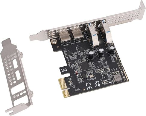 بطاقة توسيع PCIe إلى USB C 3.2 Gen 2، بطاقة PCI E بسرعة 5 جيجابت في الثانية مع محول إضافي للوحة الأمامية USB C، لنظام Linux، OS X، يناسب فتحات PCIe x1، x4، x8، أو x16 in Kuwait