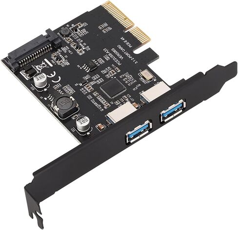 بطاقة توسيع SUNGOOYUE USB 3.2 PCIe، أسود، منافذ TypeC وTypeA، نقل بيانات بسرعة 10 جيجابت في الثانية، دعم HotPlug، واجهة الطاقة، للأنظمة in Kuwait