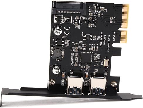بطاقة توسيع SUNGOOYUE USB 3.2 PCIe، أسود، منافذ TypeC وTypeA، نقل بيانات بسرعة 10 جيجابت في الثانية، دعم HotPlug، واجهة الطاقة، للأنظمة in Kuwait