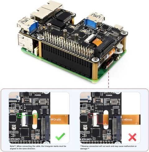 PCIe to USB 3.2 Gen1 M.2 NVMe Adapter, 2.5G Ethernet Port with VL805 Controller Chip, for RasPi 5 and 2230 2242 2260 2280 M.2 SSD in Saudi Arabia