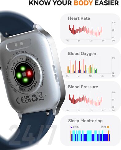 Smart Watches for Women Men, Fitness Tracker Watch with 110 Sports Modes, Step Counter/Sleep Monitor/Pedometer, IP68 Waterproof, Bluetooth Call & Music Control Smartwatch for iPhone/Android in Saudi Arabia