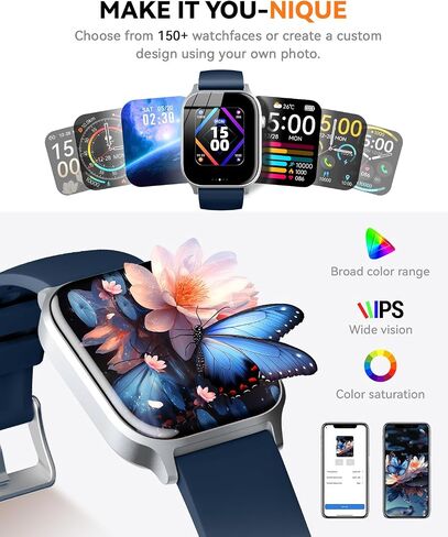 Smart Watches for Women Men, Fitness Tracker Watch with 110 Sports Modes, Step Counter/Sleep Monitor/Pedometer, IP68 Waterproof, Bluetooth Call & Music Control Smartwatch for iPhone/Android in Saudi Arabia