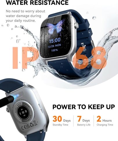 Smart Watches for Women Men, Fitness Tracker Watch with 110 Sports Modes, Step Counter/Sleep Monitor/Pedometer, IP68 Waterproof, Bluetooth Call & Music Control Smartwatch for iPhone/Android in Saudi Arabia