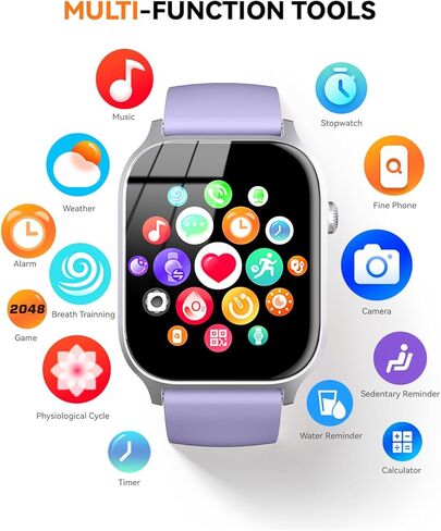 ساعات ذكية للنساء والرجال، ساعة تتبع اللياقة البدنية مع 110 أوضاع رياضية، عداد الخطوات/مراقبة النوم/عداد الخطى، IP68 مقاومة للماء، مكالمات بلوتوث والتحكم في الموسيقى ساعة ذكية لهواتف iPhone/Android in Kuwait