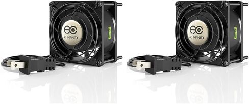 AC Infinity AXIAL 8038، مروحة مافن هادئة، 120 فولت تيار متردد 80 مم × 38 مم سرعة منخفضة، معتمدة من UL لمشاريع عادم تهوية التبريد DIY (عبوة من قطعتين) in Saudi Arabia
