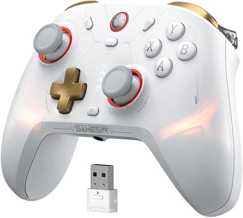GameSir Cyclone 2 Pro Wireless Controller for Switch, Windows PC, Steam, Android, iOS, PC Game Controller with Mag-Res™ TMR Sticks, Hall Effect Triggers, RGB Lightning, 6-Axis Gyro(White)(Renewed) in Saudi Arabia
