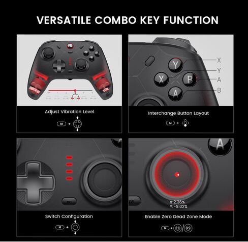 GameSir Cyclone 2 Pro Wireless Controller for Switch, Windows PC, Steam, Android, iOS, PC Game Controller with Mag-Res™ TMR Sticks, Hall Effect Triggers, RGB Lightning, 6-Axis Gyro(White)(Renewed) in Saudi Arabia