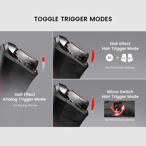 GameSir Cyclone 2 Pro Wireless Controller for Switch, Windows PC, Steam, Android, iOS, PC Game Controller with Mag-Res™ TMR Sticks, Hall Effect Triggers, RGB Lightning, 6-Axis Gyro(White)(Renewed) in Saudi Arabia