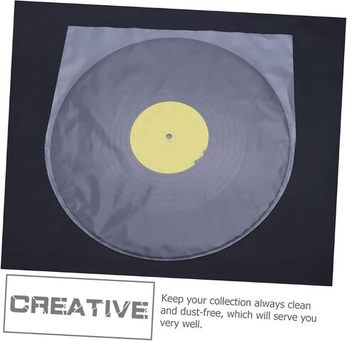 100Pcs Static Vinyl Record Sleeves Album Covers for Protects Against Water Dust and Fingerprints for Vinyl Record Storage in Saudi Arabia