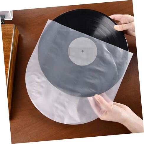 100Pcs Static Vinyl Record Sleeves Album Covers for Protects Against Water Dust and Fingerprints for Vinyl Record Storage in Saudi Arabia