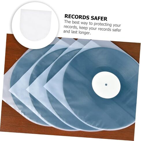 100Pcs Static Vinyl Record Sleeves Album Covers for Protects Against Water Dust and Fingerprints for Vinyl Record Storage in Saudi Arabia