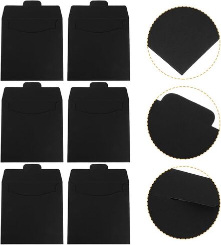 Uonlytech 12Pcs CD Sleeves Holder Cardboard Storage Envelopes for Dvds Documents Portable Multifunctional Design for Weddings Organizing Collections in Saudi Arabia