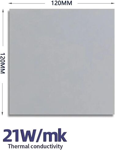 وسادة تبريد حرارية لبطاقة الرسومات 0.5 إلى 3 مم، 21 وات/MK ورقة شحم سيليكون لتبديد الحرارة 1 قطعة (120 * 120 * 1.5 مم) in Kuwait