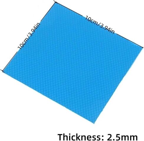 وسادات حرارية لسطح المكتب باللون الأزرق 12.8 وات/MK، وسادة حرارية غير موصلة 10 سم * 10 سم لإمداد الطاقة قطعة واحدة (3 مم) in Kuwait