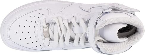 Nike Air Force 1 Mid Leather GS Boys Shoes Size 5 ، Color: White/White in Saudi Arabia