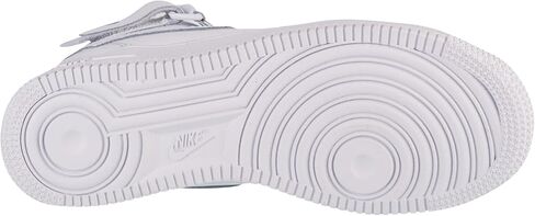 Nike Air Force 1 Mid Leather GS Boys Shoes Size 5 ، Color: White/White in Saudi Arabia